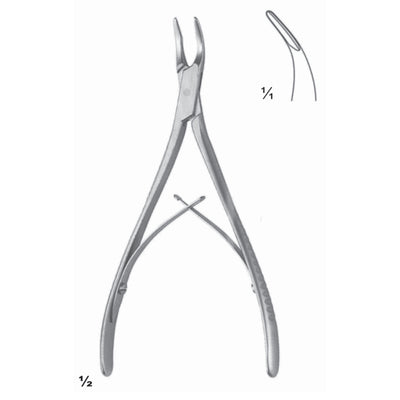 Friedmann-Micro Chisels, Periosteal Elevators Curved 15cm 30 Degrees (J-155-15) by Dr. Frigz