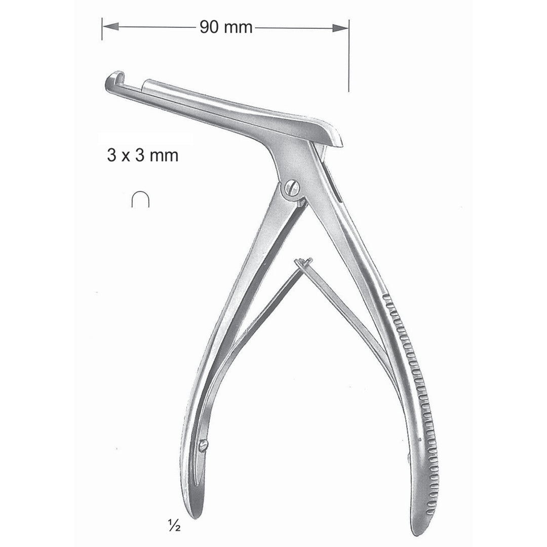 Kerrison Chisels, Periosteal Elevators 3 X 3 mm 90 mm (J-169-03) by Dr. Frigz