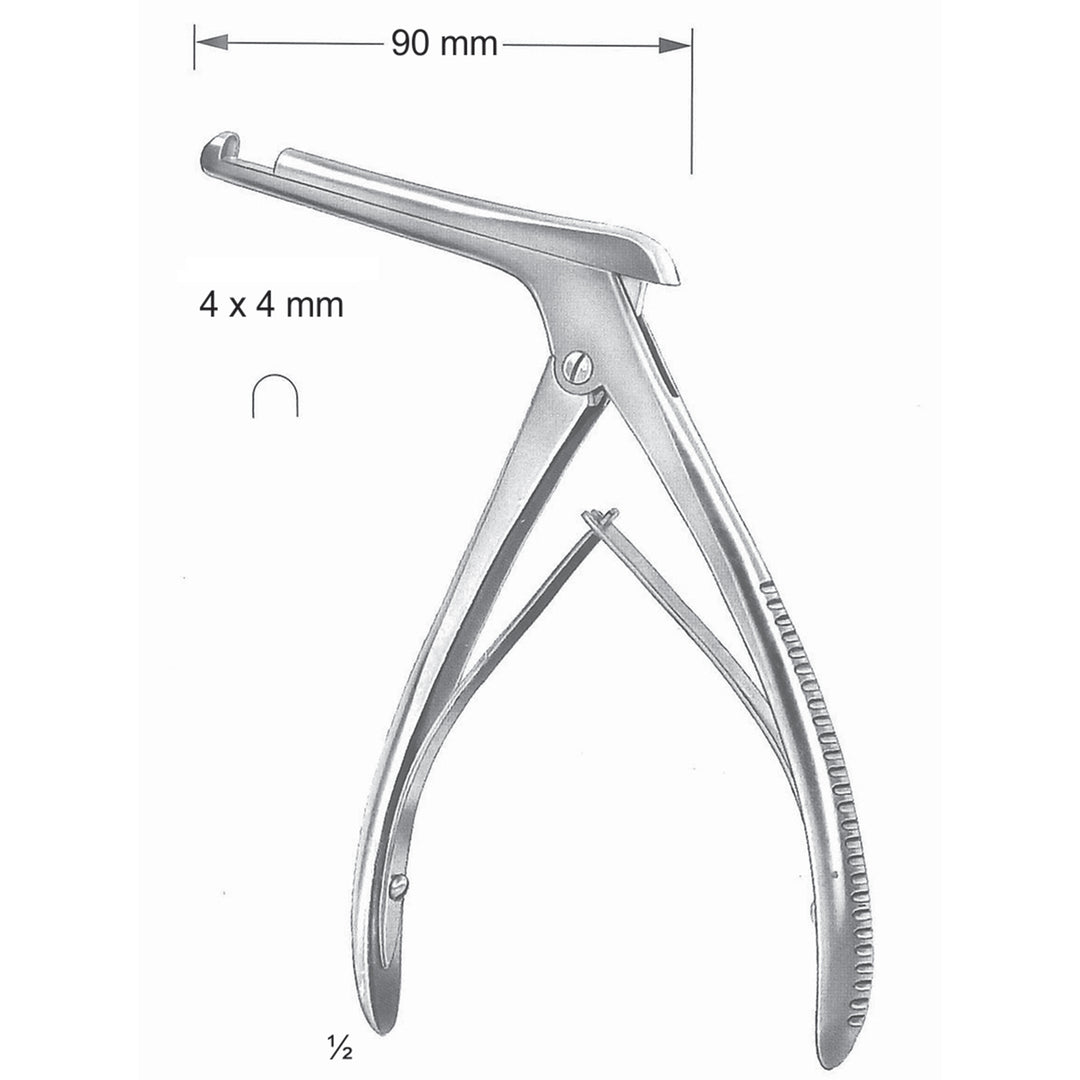 Kerrison Chisels, Periosteal Elevators 4 X 4 mm 90 mm (J-170-04) by Dr. Frigz