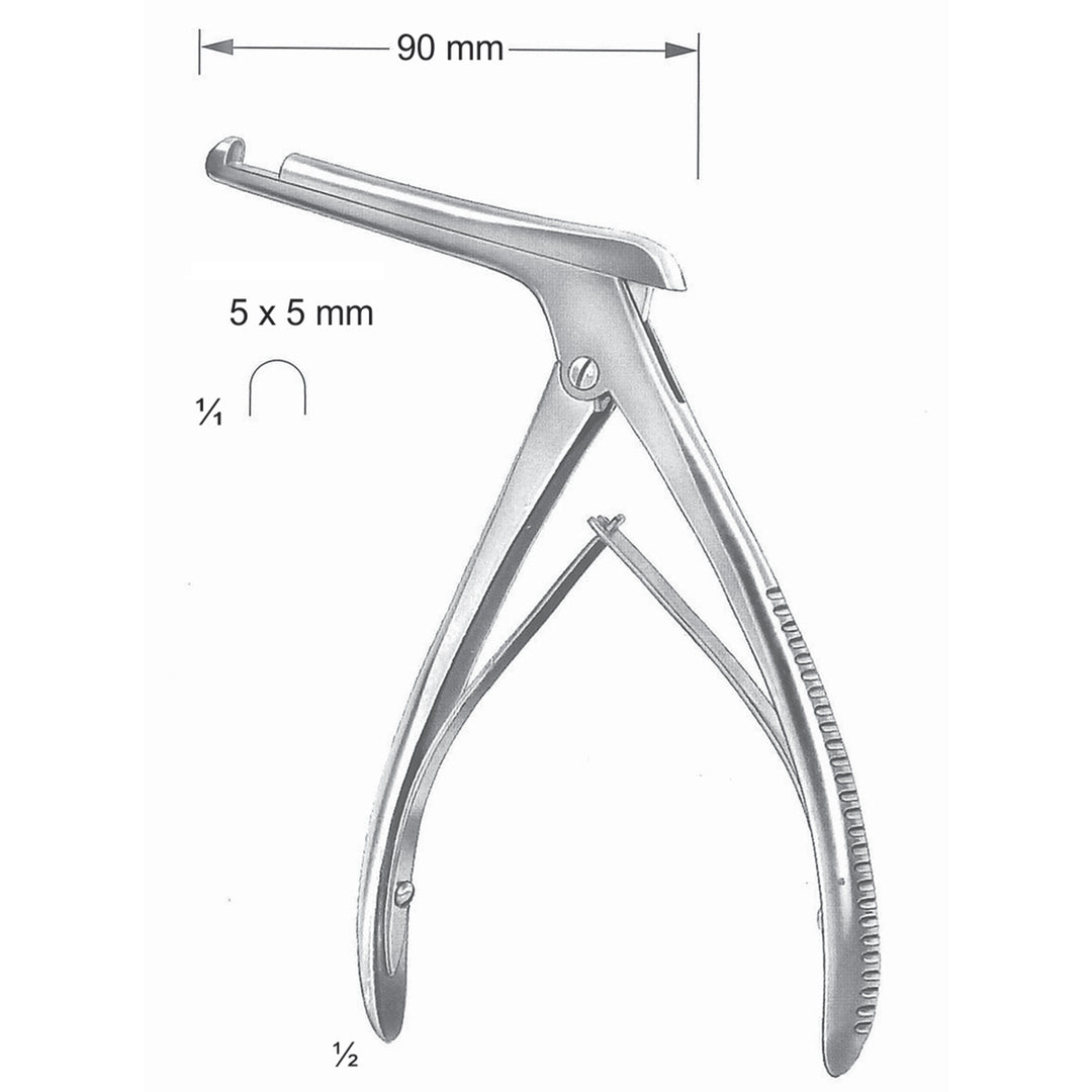 Kerrison Chisels, Periosteal Elevators 5 X 5 mm 90 mm (J-171-05) by Dr. Frigz