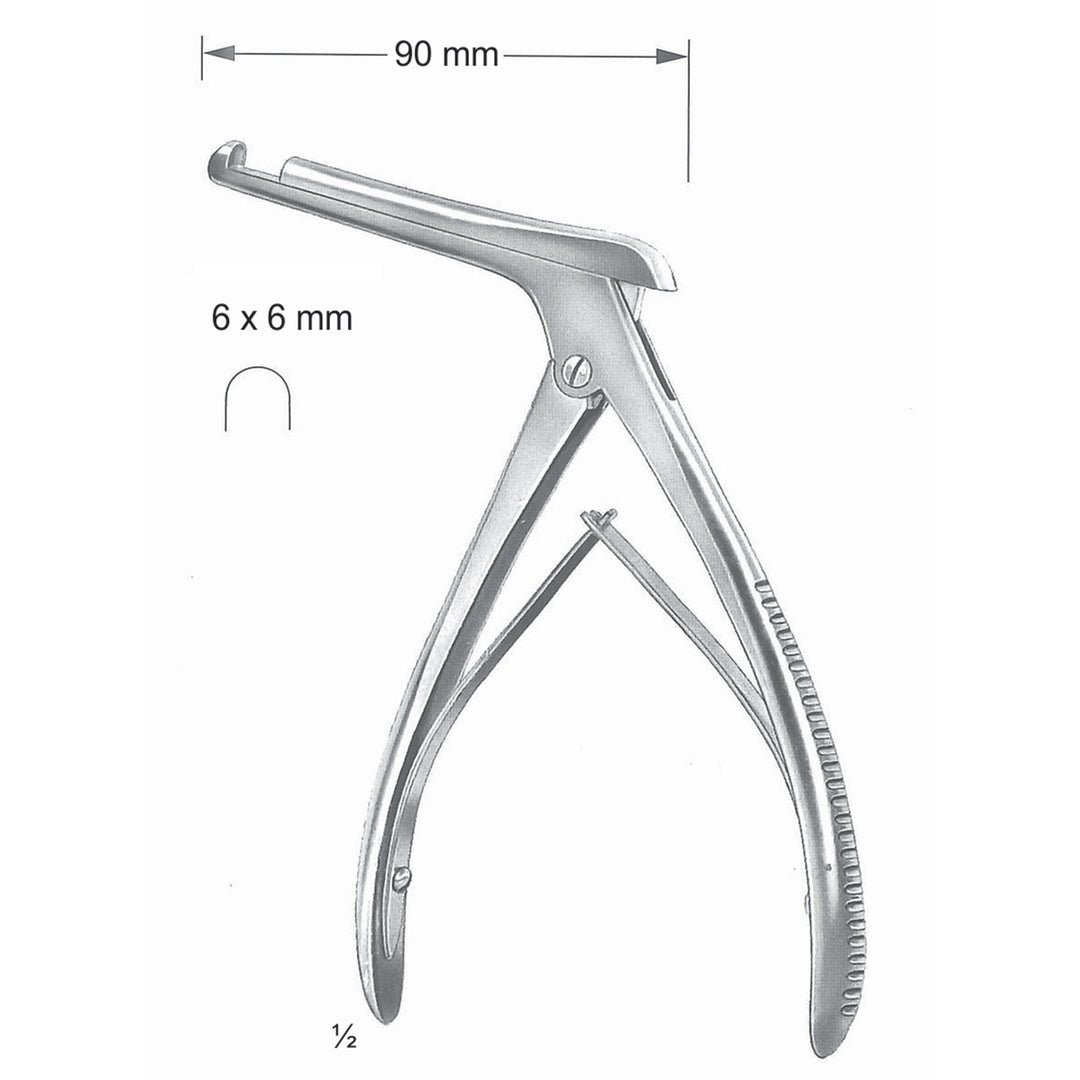 Kerrison Chisels, Periosteal Elevators 6 X 6 mm 90 mm (J-172-06) by Dr. Frigz