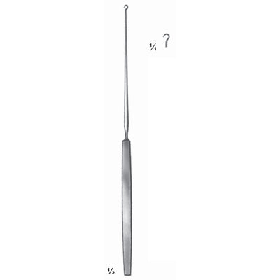 Gillies Skin Hooklets 18cm Sharp, Small Curvature. Fig 1 (K-003-18)