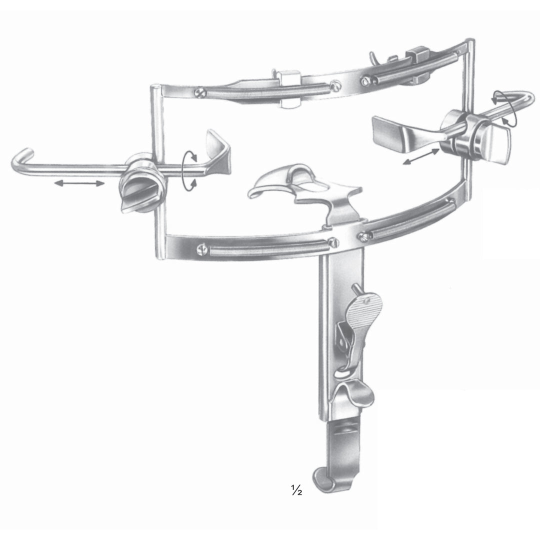 Dingmann Bone Instruments 14.5cm Complete With Frame, 3 Tongue Depressors, 2 Adjustable Lateral Blades (L-060-00) by Dr. Frigz