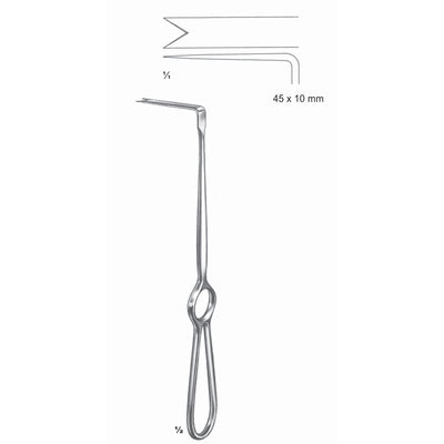 Obwegeser Bone Instruments 22cm Nasal Spine Retractor 45 X 10 mm (L-097-22)