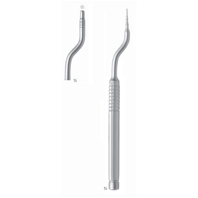 Korner/Westermann Bone Instruments 17.5Cm 7-10-11-13-15 Mm Fig 3X 4,0 Mm / 5,0 Mm Convex Working End For Sinus Floor Elevation, Graduated (L-134-03)