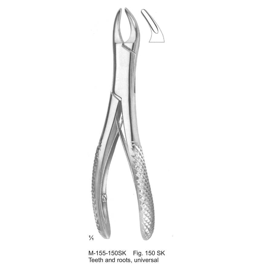 Extracting Forceps Teeth And Roots, Universal Fig 150 Sk (M-155-150Sk) by Dr. Frigz