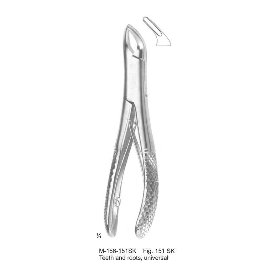 Extracting Forceps Teeth And Roots, Universal Fig 151 Sk (M-156-151Sk) by Dr. Frigz