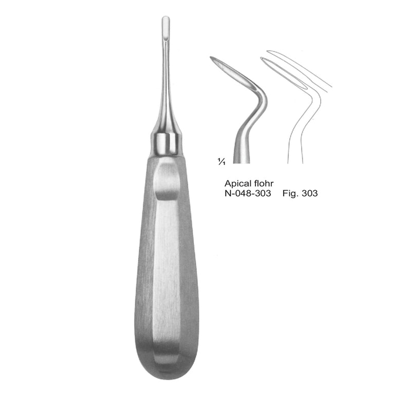 Apical Flohr Root Elevators Fig 303 (N-048-303) by Dr. Frigz