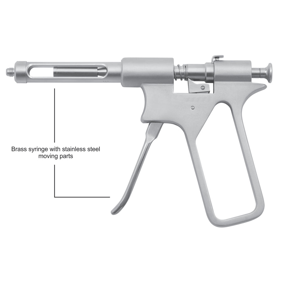 Syringes Brass Syringe With Stainless Steel Moving Parts (O-040-01) by Dr. Frigz