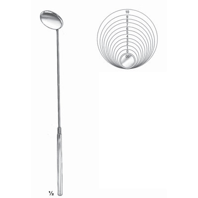 Mouth Mirrors 18.5cm Plane, With Fixed Handle Fig 00 8,5 mm (P-001-08) by Dr. Frigz