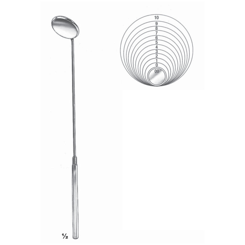 Mouth Mirrors 18.5cm Plane, With Fixed Handle Fig 2 14,5 mm (P-004-14) by Dr. Frigz