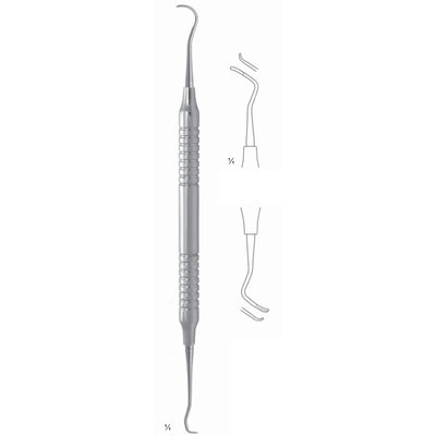 Mccall Scalers 17.5cm Hollow Handle Fig 13S/14S 8 mm Lateral Teeth, Mesial/Distal, Particularly Useful For Working In Interdental Spaces In Molar Region (Q-017-02)