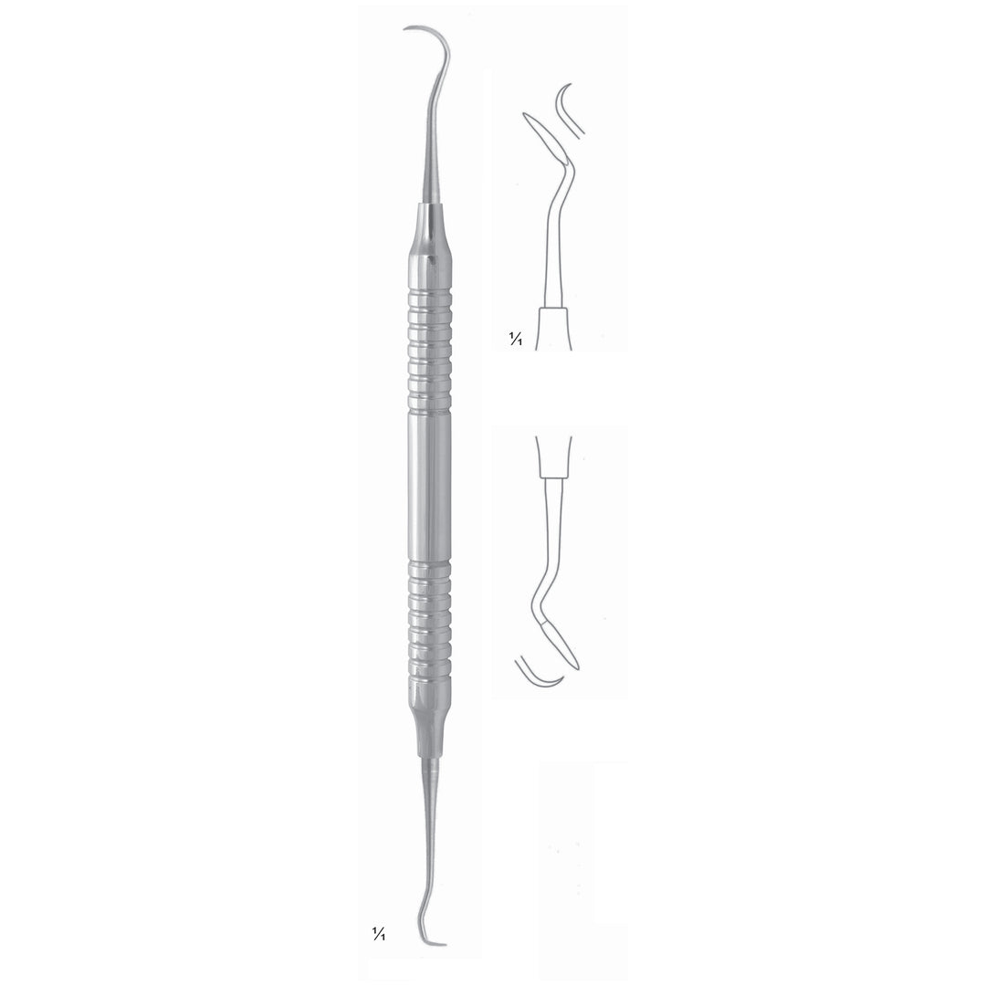 Scalers 17.5cm Hollow Handle, Incisors, Premolars, Molars, Universal Fig Ci 2/3 8 mm (Q-023-04) by Dr. Frigz