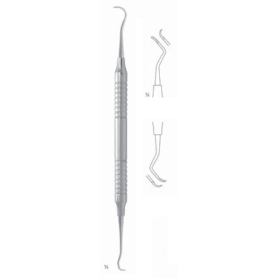 Scalers 17.5cm Hollow Handle, Incisors, Premolars, Mesial/Distal Fig M 23 8 mm (Q-024-05) by Dr. Frigz