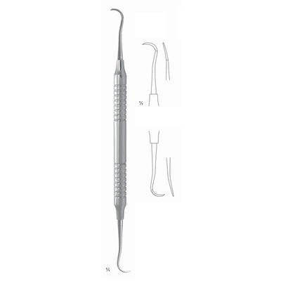 Hygienist Scalers 17.5cm Hollow Handle, Incisors, Premolars, Mesial/Distal Fig H6/H7 8 mm Particularly Useful For Interdental Spaces (Q-025-01)