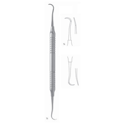 Hygienist Scalers 17.5cm Hollow Handle, Incisors, Premolars, Mesial/Distal Fig H6/H7 8 mm Particularly Useful For Interdental Spaces (Q-026-02)