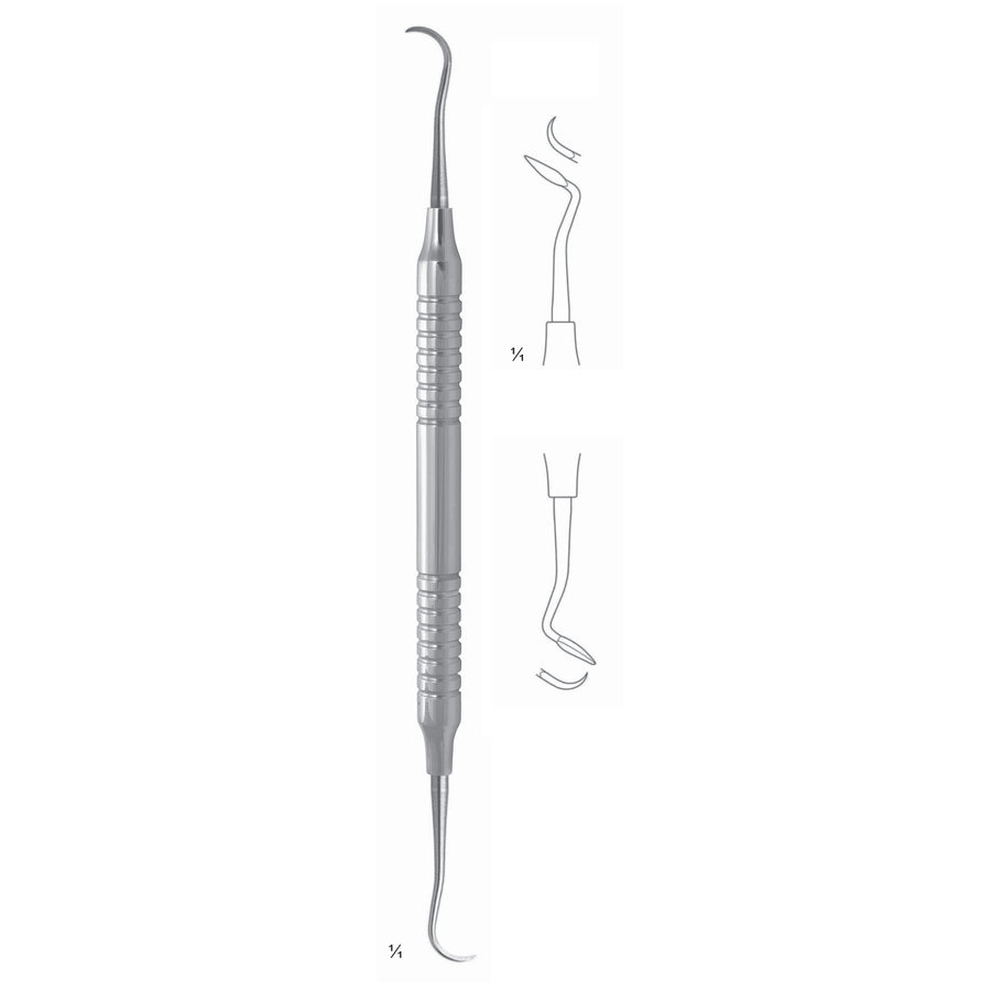 Scalers 17.5cm Hollow Handle, Molars, Universal Fig 204 8 mm (Q-027-03) by Dr. Frigz