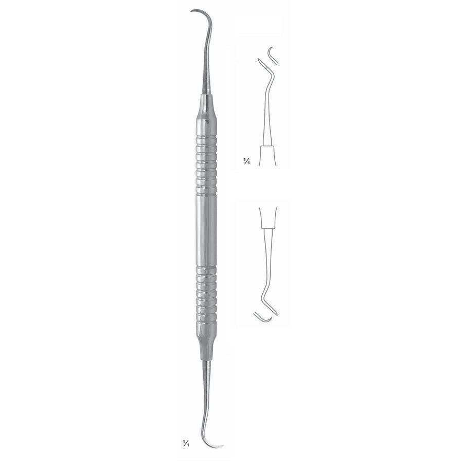 Scalers 17.5cm Hollow Handle, Molars, Universal Fig 204 S 8 mm (Q-028-04) by Dr. Frigz