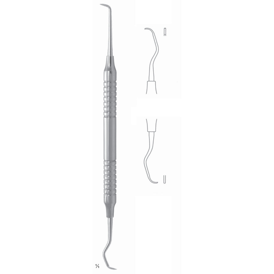 Goldman-Fox Scalers 17.5cm Hollow Handle Fig 2 8 mm (Q-037-02) by Dr. Frigz