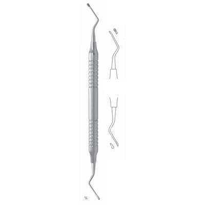 Hirschfeld Scalers 17.5cm Solid Handle Fig 5/11 8 mm File, For Removal Of Granulomatous Tissue From Supra- And Infrabone Pockets (Q-048-05)
