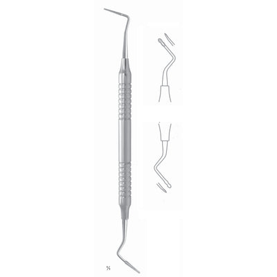 Orban Scalers 17.5cm Hollow Handle Fig 12/13 8 mm Modified, For Removal Of Granulomatous Tissue From Supra- And Infrabone Pockets (Q-051-03) by Dr. Frigz
