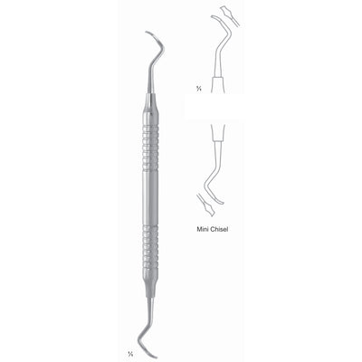 Rhoades Scalers 17.5cm Hollow Handle, Mini Chisel Fig 36/37 8 mm (Q-055-01) by Dr. Frigz
