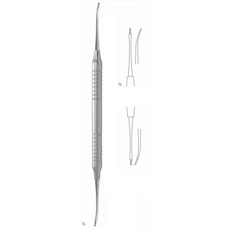 Fedi Scalers 17.5cm Hollow Handle Fig 2 8 mm For Flap Operation. Also For Minor Bone Corrections (Q-059-02) by Dr. Frigz