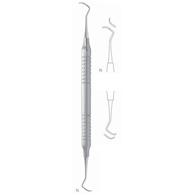 Columbia Scalers 17.5cm Universal Curette, Hollow Handle, Incisors And Lateral Teeth, Universal Fig 13/14 8 mm (Q-061-01)