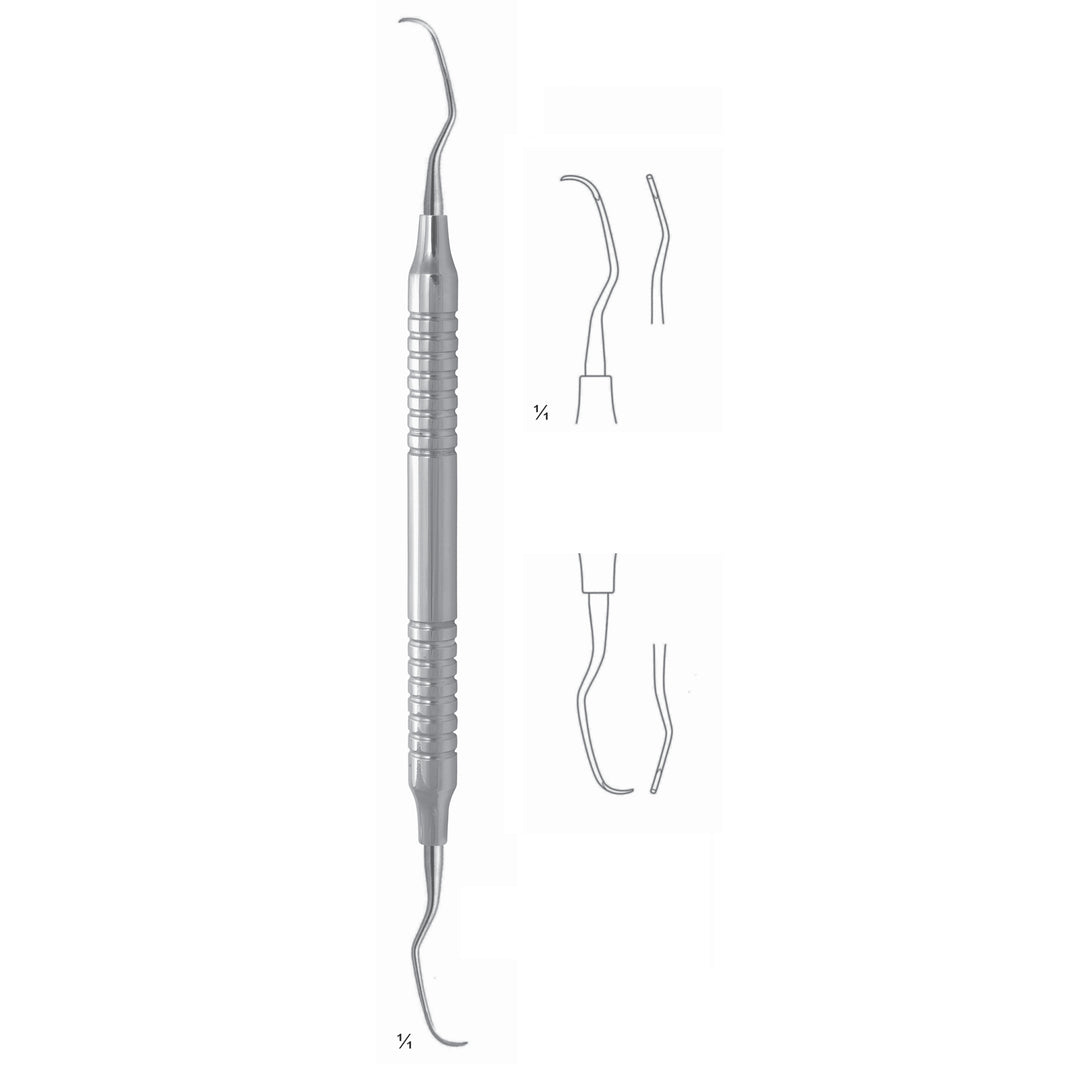 Langer Scalers 17.5cm Universal Curette, Hollow Handle 8 mm (Q-066-01) by Dr. Frigz