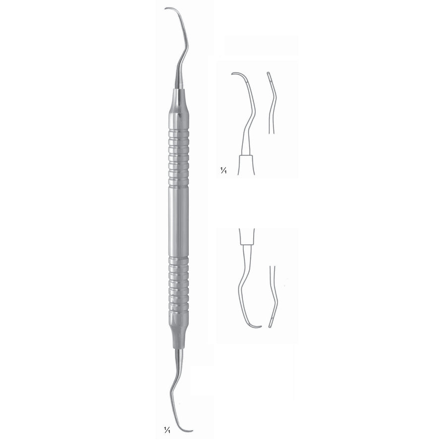 Langer Scalers 17.5cm Universal Curette, Hollow Handle 8 mm (Q-066-01) by Dr. Frigz