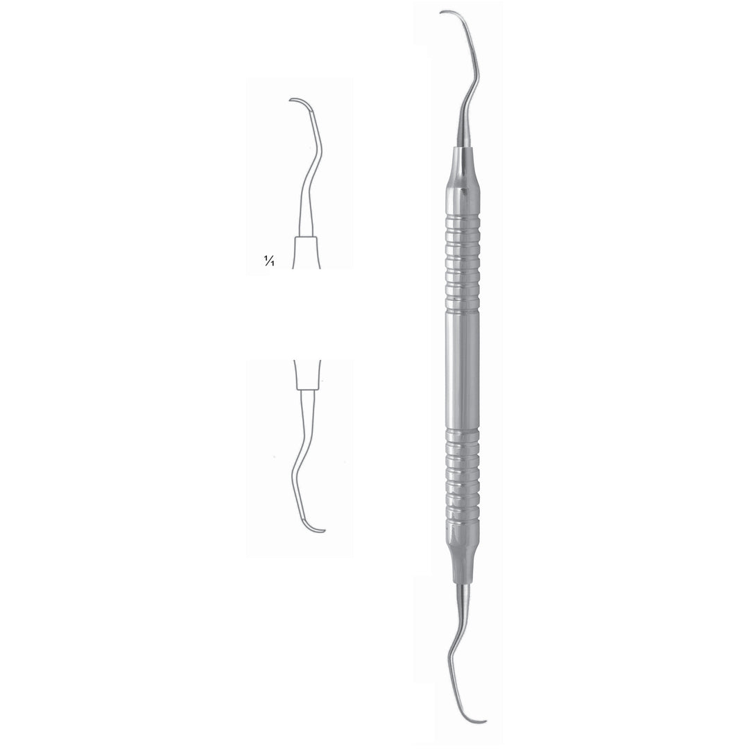 Langer Scalers 17.5cm Universal Curette, Hollow Handle 8 mm (Q-068-03) by Dr. Frigz