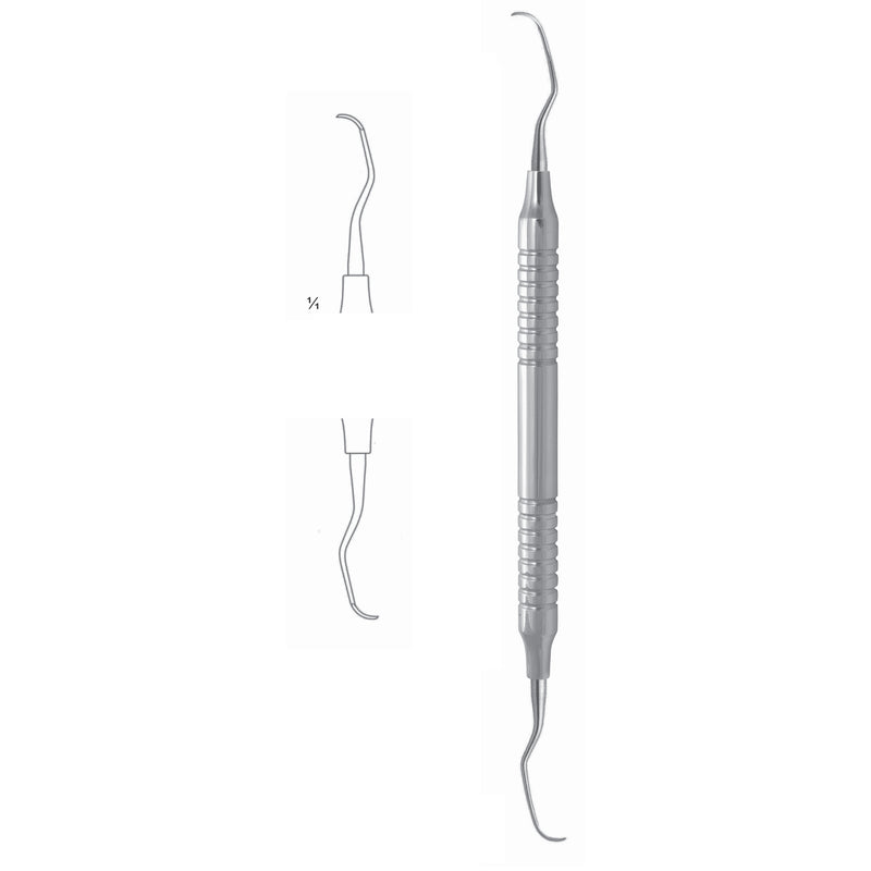 Langer Scalers 17.5cm Universal Curette, Hollow Handle 8 mm (Q-068-03) by Dr. Frigz