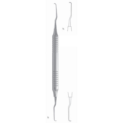 Roncati Scalers 17.5cm Hollow Handle, Curette, Micro, Straight 10 mm (Q-073-01) by Dr. Frigz