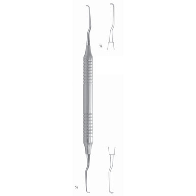 Roncati Scalers 17.5cm Hollow Handle, Curette, Micro, Straight 10 mm (Q-073-01)