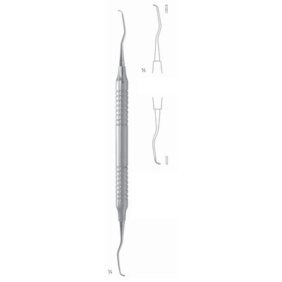 Gracey Mini Scalers 17.5cm Hollow Handle Fig 1/2 8 mm Incisors, Universal, First Shaft Longer, Working End Shorter (Q-075-01)