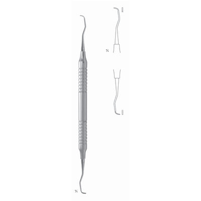 Gracey Standard Scalers 17.5cm Hollow Handle, Incisors, Universal Fig 1/2 8 mm (Q-084-01) by Dr. Frigz