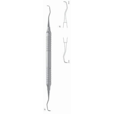 Gracey Standard Scalers 17.5cm Hollow Handle, Incisors, Premolars, Universal Fig 3/4 8 mm (Q-085-03)