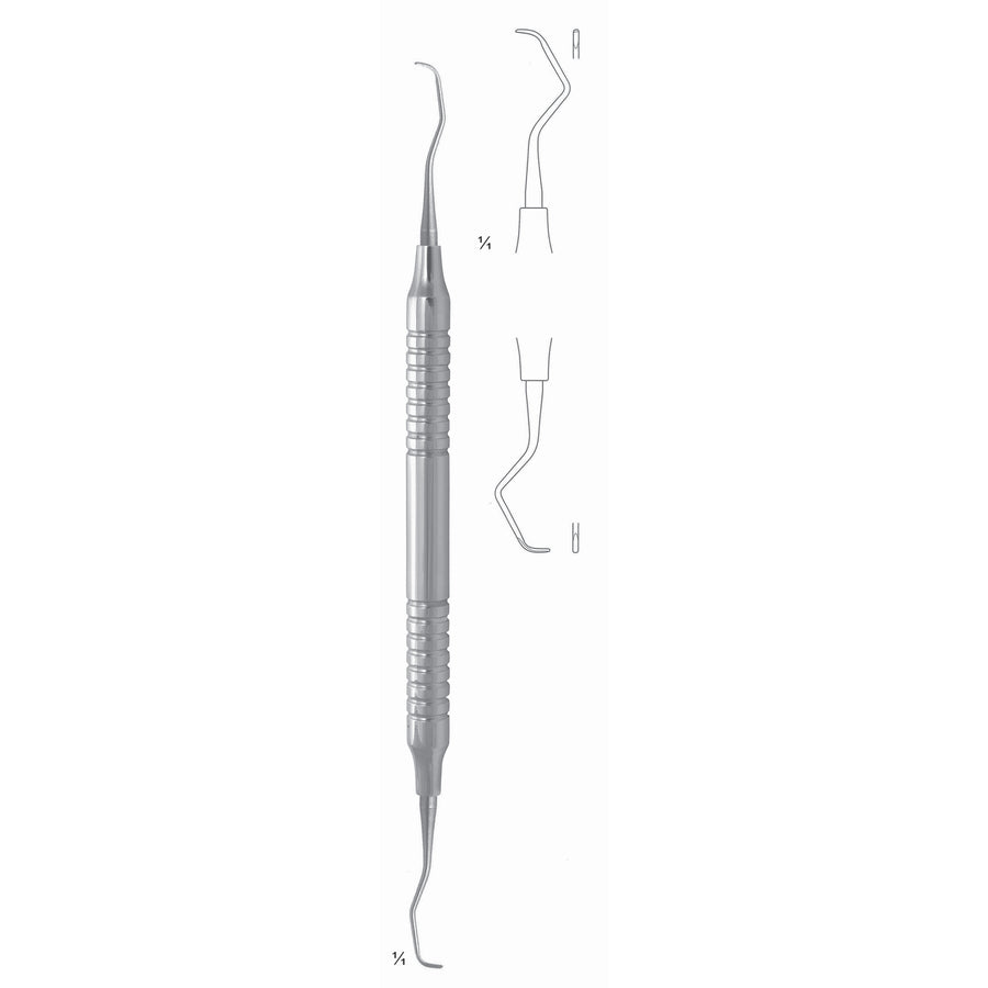 Gracey Standard Scalers 17.5cm Hollow Handle, Premolars, Molars, Lingual/Buccal Fig 9/10 8 mm (Q-088-09) by Dr. Frigz