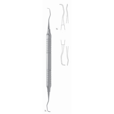 Gracey Standard Scalers 17.5cm Hollow Handle, Premolars, Molars, Mesial, Mesiolingual, Mesiobuccal Fig 11/12 8 mm (Q-089-11)