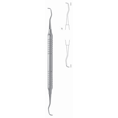 Gracey Rigid Scalers 17.5cm Hollow Handle Fig 1/2 8 mm Incisors, Universal, Extra Rigid, For Stubborn Dental Plaque (Q-093-01)