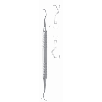 Gracey Rigid Scalers 17.5cm Hollow Handle Fig 9/10 8 mm Premolars, Molars, Lingual, Buccal, Extra Rigid, For Stubborn Dental Plaque (Q-097-09) by Dr. Frigz