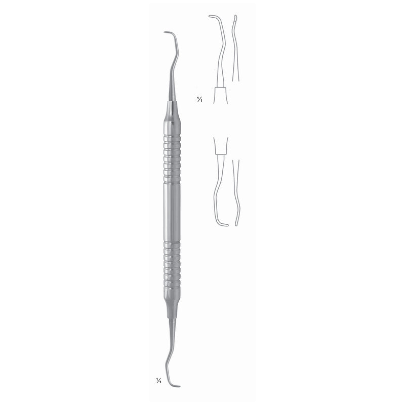 Gracey Rigid Scalers 17.5cm Hollow Handle Fig 11/12 8 mm Premolars, Molars, Mesial, Mesiolingual, Mesiobuccal, Extra Rigid, For Stubborn Dental Plaque (Q-098-11) by Dr. Frigz