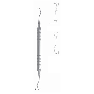 Big Gracey Scalers 17.5cm Hollow Handle, Incisors, Universal Fig 1/2 10 mm (Q-102-01) by Dr. Frigz