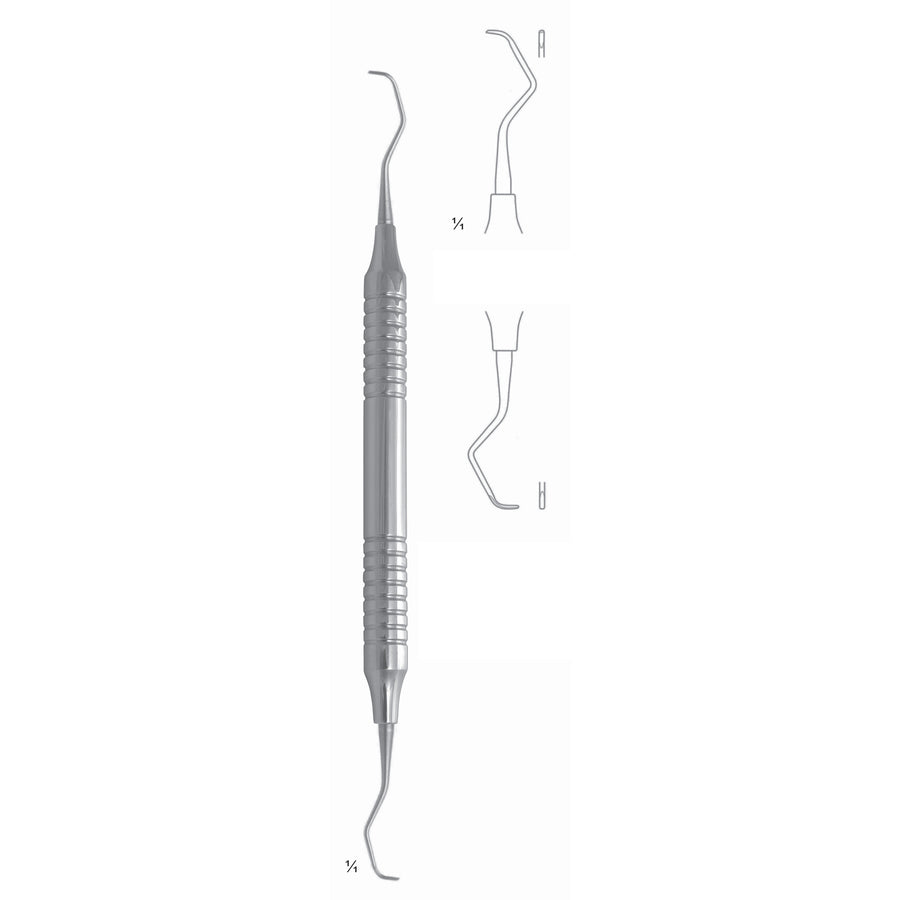Big Gracey Scalers 17.5cm Hollow Handle, Premolars, Molars, Lingual, Buccal Fig 9/10 10 mm (Q-106-09) by Dr. Frigz