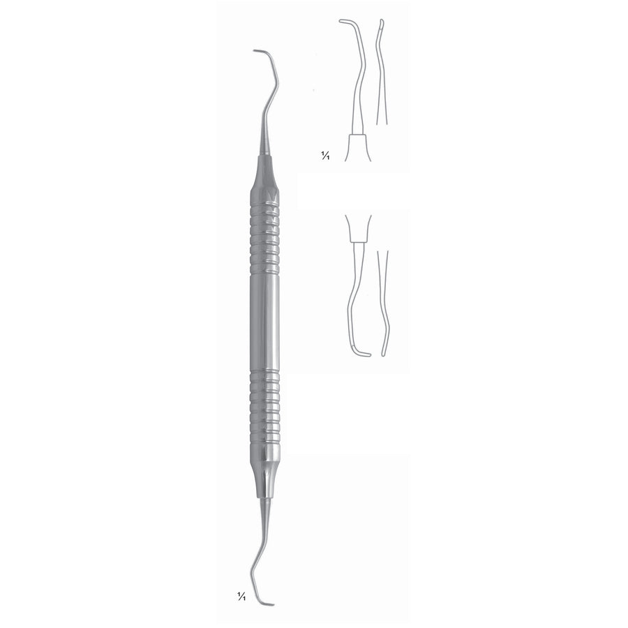 Big Gracey Scalers 17.5cm Hollow Handle, Premolars, Molars, Mesial, Mesiolingual, Mesiobuccal Fig 11/12 10 mm (Q-107-11) by Dr. Frigz