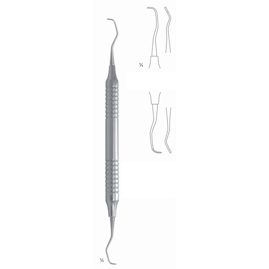 Big Gracey Scalers 17.5cm Hollow Handle, Premolars, Molars, Distal Fig 13/14 10 mm (Q-108-13) by Dr. Frigz
