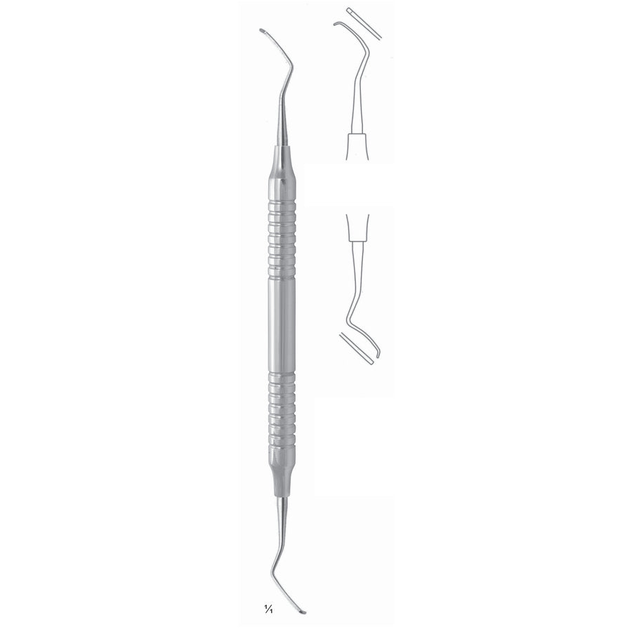Scalers 17.5cm Hollow Handle, Furcation Curette, 0,9mm , Mesial/Distal Fig 3 8 mm (Q-113-03) by Dr. Frigz