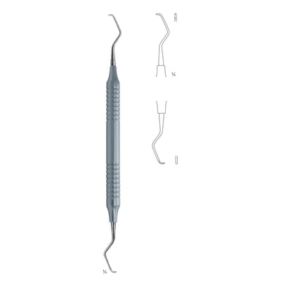 Scalers Ti 17.5cm Handle,Titanium, Hollow Handle Fig 7/8 10 mm Premolars, Molars, Lingual/Buccal, First Shaft Longer, Working End Shorter (Q-118-07)