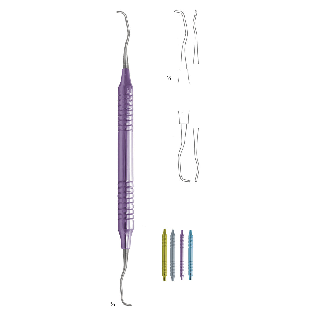 Scalers Ti 17.5cm Handle,Titanium, Hollow Handle Fig 11/12 10 mm Premolars, Molars, Messial, Mesiolingual, Mesiobuccal (Q-123-11) by Dr. Frigz