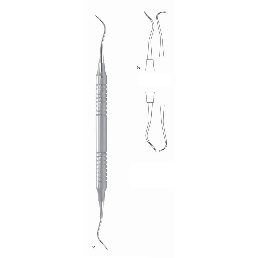 Nabers Scalers 17.5cm Hollow Handle, Furcation Probe, Graduated Working End 8 mm (Q-125-00) by Dr. Frigz